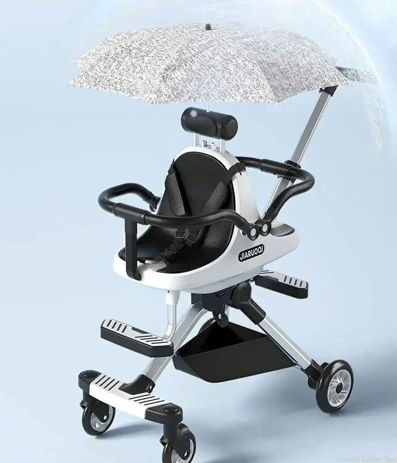 Lightweight Twin Baby Stroller with Canopy for Infants & Toddlers Portable Travel Twin Umbrella Stroller Compact Aluminum Frame