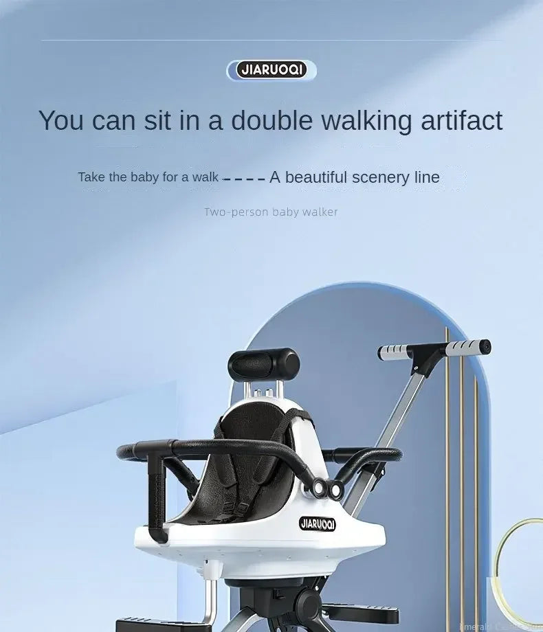 Lightweight Twin Baby Stroller with Canopy for Infants & Toddlers Portable Travel Twin Umbrella Stroller Compact Aluminum Frame