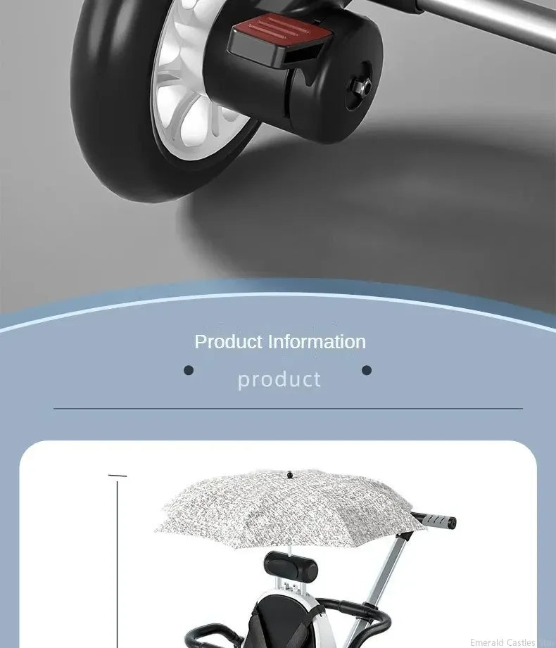 Lightweight Twin Baby Stroller with Canopy for Infants & Toddlers Portable Travel Twin Umbrella Stroller Compact Aluminum Frame