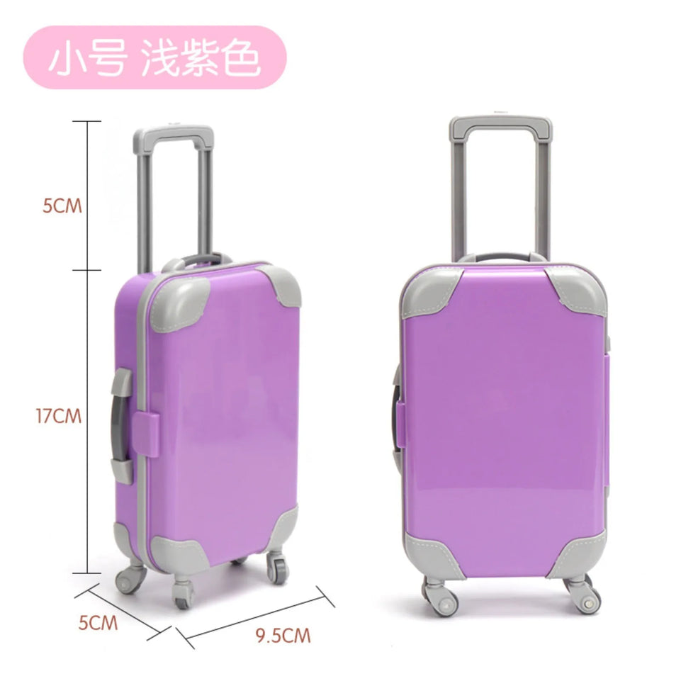 Toy Accessories Toys A Variety Of Color Matching Suitcases Suitable For American Dolls newborn Baby Dolls