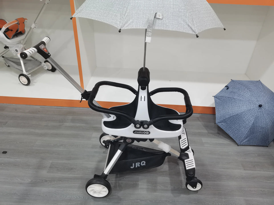 Lightweight Twin Baby Stroller with Canopy for Infants & Toddlers Portable Travel Twin Umbrella Stroller Compact Aluminum Frame