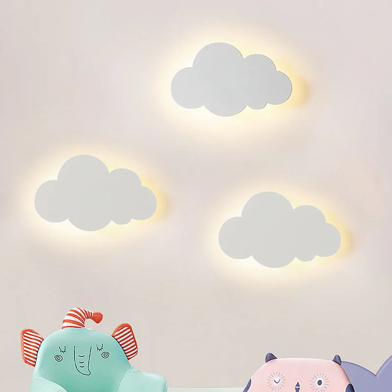 New Baby Room Cloud Wall Lamp Bedroom Bed Living Dining Room Attic Creative Warm Decoration Dimmable Wall Light