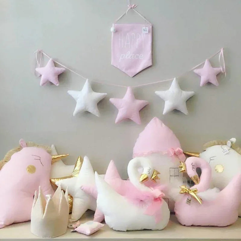 Baby Room Bed Hanging, Nursery Star Garlands, Christmas Kids Room Wall Decorations, Photography Props, Best Gift, Handmade