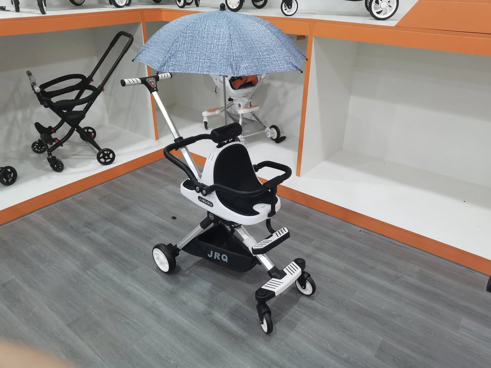 Lightweight Twin Baby Stroller with Canopy for Infants & Toddlers Portable Travel Twin Umbrella Stroller Compact Aluminum Frame