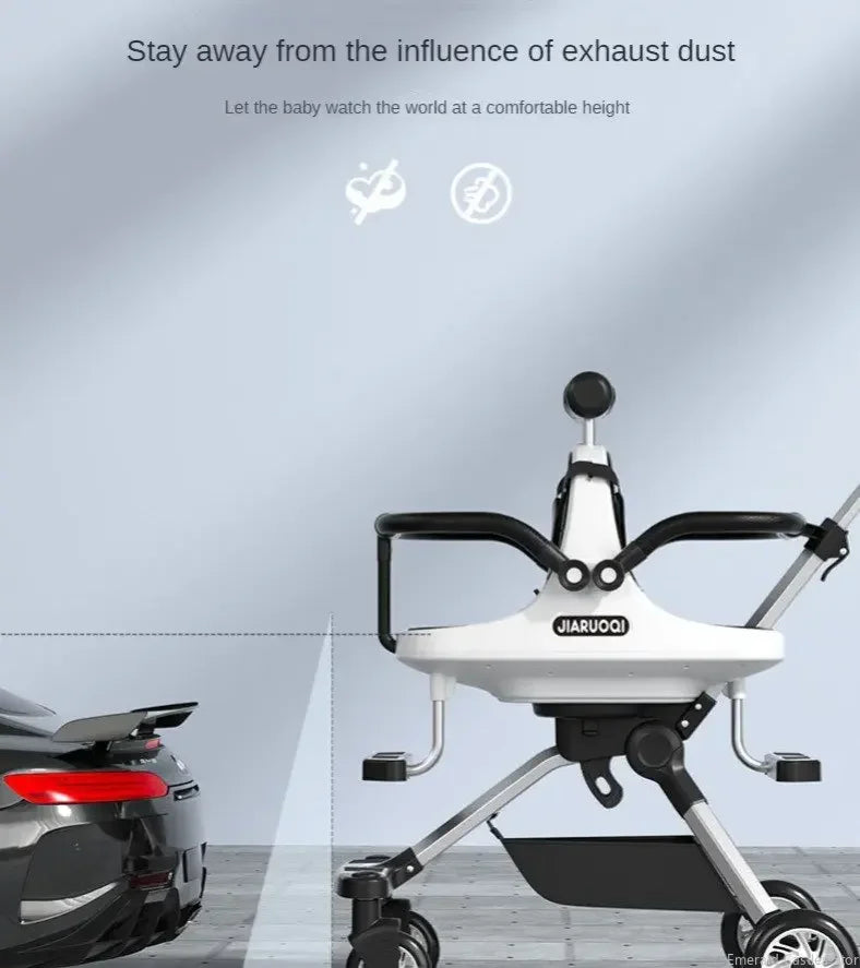 Lightweight Twin Baby Stroller with Canopy for Infants & Toddlers Portable Travel Twin Umbrella Stroller Compact Aluminum Frame