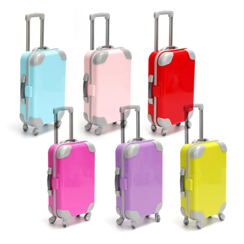 Toy Accessories Toys A Variety Of Color Matching Suitcases Suitable For American Dolls newborn Baby Dolls